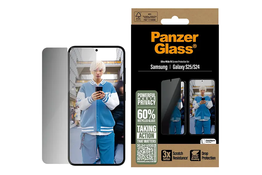 Szkło prywatyzujące do Samsung Galaxy S25 PanzerGlass Ultra-Wide Fit